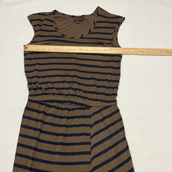 Theory Striped Wrap Dress Size P - Picture 4 of 8